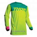 2020 Motocross Cyclisme Maillot Thor Manches Longues Vert