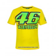 2020 Motocross Cyclisme T Shirt VR 46 Manches Courtes Jaune