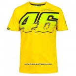 2020 Motocross Cyclisme T Shirt VR 46 Manches Courtes Jaune