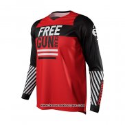 2021 Freegun Motocross Cyclisme Maillot Manches Longues Rouge Noir