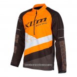 2021 Motocross Cyclisme Maillot Klim Manches Longues Marron Orange