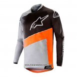 2020 Motocross Cyclisme Maillot Alpinestars Manches Longues Noir Orange