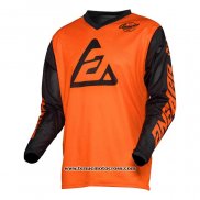 2020 Motocross Cyclisme Maillot Answer Manches Longues Noir Orange