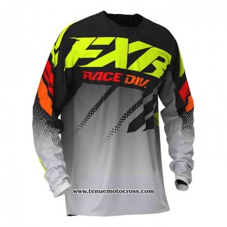 2020 Motocross Cyclisme Maillot FXR Manches Longues Noir Blanc