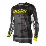 2020 Motocross Cyclisme Maillot Freegun Manches Longues Noir