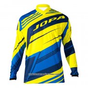 2020 Motocross Cyclisme Maillot Jopa Manches Longues Jaune Bleu