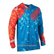 2020 Motocross Cyclisme Maillot Leatt Manches Longues Bleu Rouge