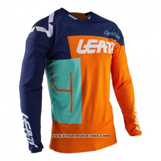 2020 Motocross Cyclisme Maillot Leatt Manches Longues Orange