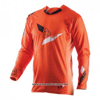 2020 Motocross Cyclisme Maillot Leatt Manches Longues Orange