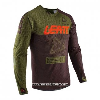 2020 Motocross Cyclisme Maillot Leatt Manches Longues Vert