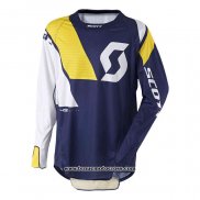 2020 Motocross Cyclisme Maillot Scott Manches Longues Fonce Bleu