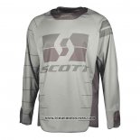 2020 Motocross Cyclisme Maillot Scott Manches Longues Gris