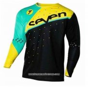 2020 Motocross Cyclisme Maillot Seven Manches Longues Noir Jaune