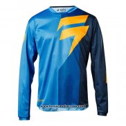 2020 Motocross Cyclisme Maillot Shift Manches Longues Bleu