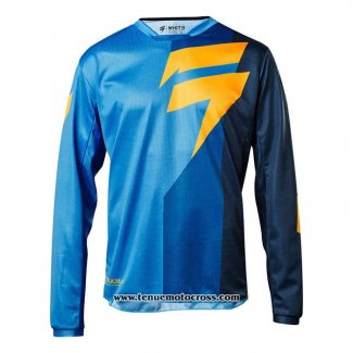 2020 Motocross Cyclisme Maillot Shift Manches Longues Bleu