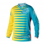 2020 Motocross Cyclisme Maillot TLD Manches Longues Bleu Jaune