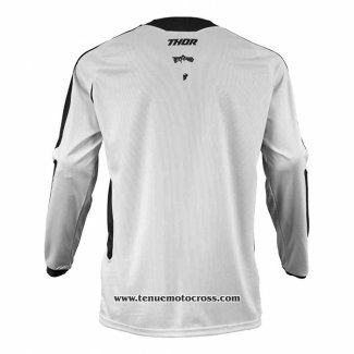 2020 Motocross Cyclisme Maillot Thor Manches Longues Blanc