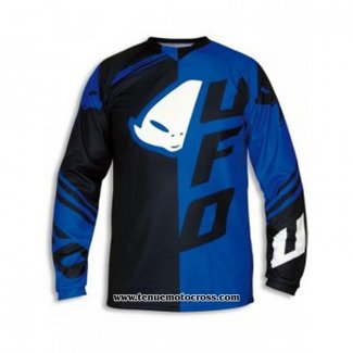 2020 Motocross Cyclisme Maillot UFO Manches Longues Noir Bleu