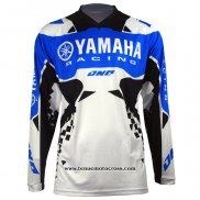 2020 Motocross Cyclisme Maillot YAMAHA Manches Longues Bleu Blanc