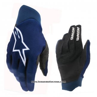 2021 Motocross Cyclisme Alpinestars Gants Doigts Long Bleu