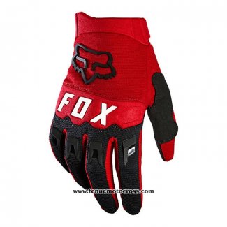 2021 Motocross Cyclisme FOX Gants Doigts Long Rouge