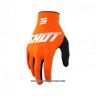 2021 Shot Motocross Cyclisme Gants Doigts Long Orange