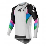 2020 Motocross Cyclisme Maillot Alpinestars Manches Longues Noir Blanc