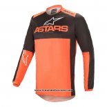 2020 Motocross Cyclisme Maillot Alpinestars Manches Longues Noir Orange