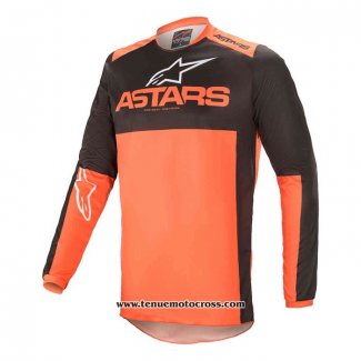 2020 Motocross Cyclisme Maillot Alpinestars Manches Longues Noir Orange