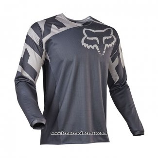 2020 Motocross Cyclisme Maillot FOX Manches Longues Gris