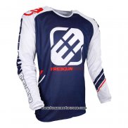 2020 Motocross Cyclisme Maillot Freegun Manches Longues Fonce Bleu