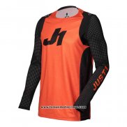 2020 Motocross Cyclisme Maillot Just 1 Manches Longues Orange Noir