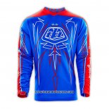 2020 Motocross Cyclisme Maillot TLD Manches Longues Bleu Rouge