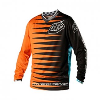 2020 Motocross Cyclisme Maillot TLD Manches Longues Noir Orange