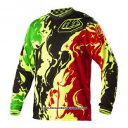 2020 Motocross Cyclisme Maillot TLD Manches Longues Vert Jaune