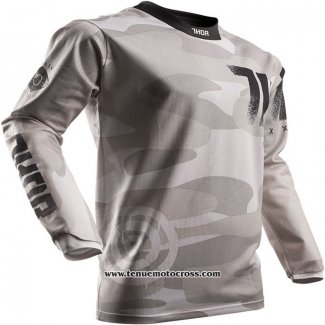 2020 Motocross Cyclisme Maillot Thor Manches Longues Blanc