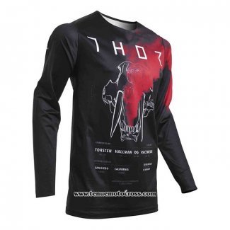 2020 Motocross Cyclisme Maillot Thor Manches Longues Noir