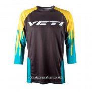 2020 Motocross Cyclisme Maillot Veti Manches Longues Noir Jaune