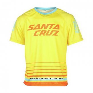 2020 Motocross Cyclisme T Shirt Santa Cruz Manches Courtes Jaune