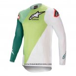 2020 Motocross Cyclisme Maillot Alpinestars Manches Longues Vert