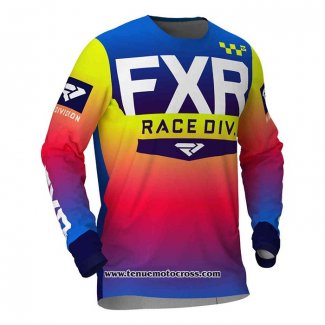 2020 Motocross Cyclisme Maillot FXR Manches Longues Bleu