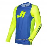 2020 Motocross Cyclisme Maillot Just 1 Manches Longues Bleu Jaune