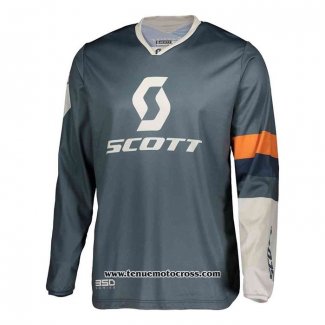 2020 Motocross Cyclisme Maillot Scott Manches Longues Gris