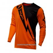 2020 Motocross Cyclisme Maillot Seven Manches Longues Orange