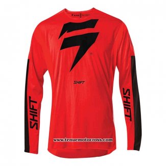 2020 Motocross Cyclisme Maillot Shift Manches Longues Rouge