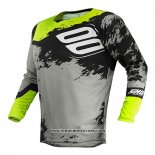 2020 Motocross Cyclisme Maillot Shot Manches Longues Gris Jaune