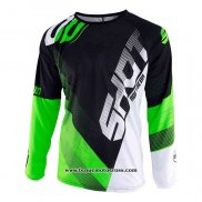 2020 Motocross Cyclisme Maillot Shot Manches Longues Noir Vert