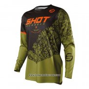 2020 Motocross Cyclisme Maillot Shot Manches Longues Vert