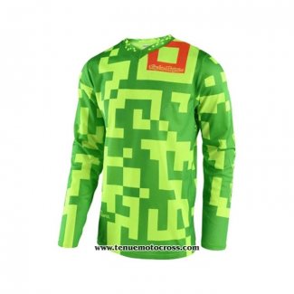 2020 Motocross Cyclisme Maillot TLD Manches Longues Vert Jaune