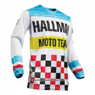 2020 Motocross Cyclisme Maillot Thor Manches Longues Blanc